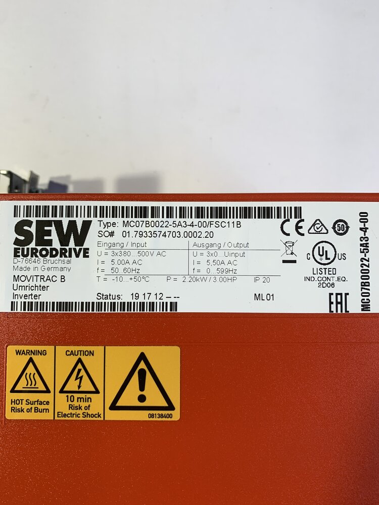 SEW MC07B0022-5A3-4-00/FC11B