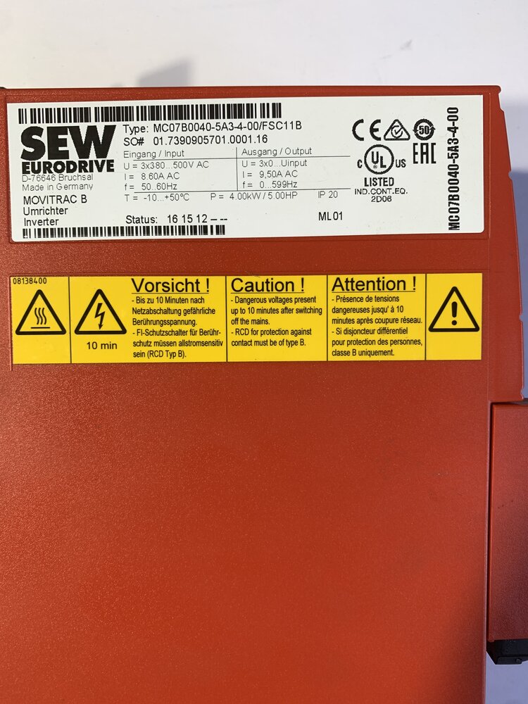 SEW MC07B0040-5A3-4-00/FSC11B