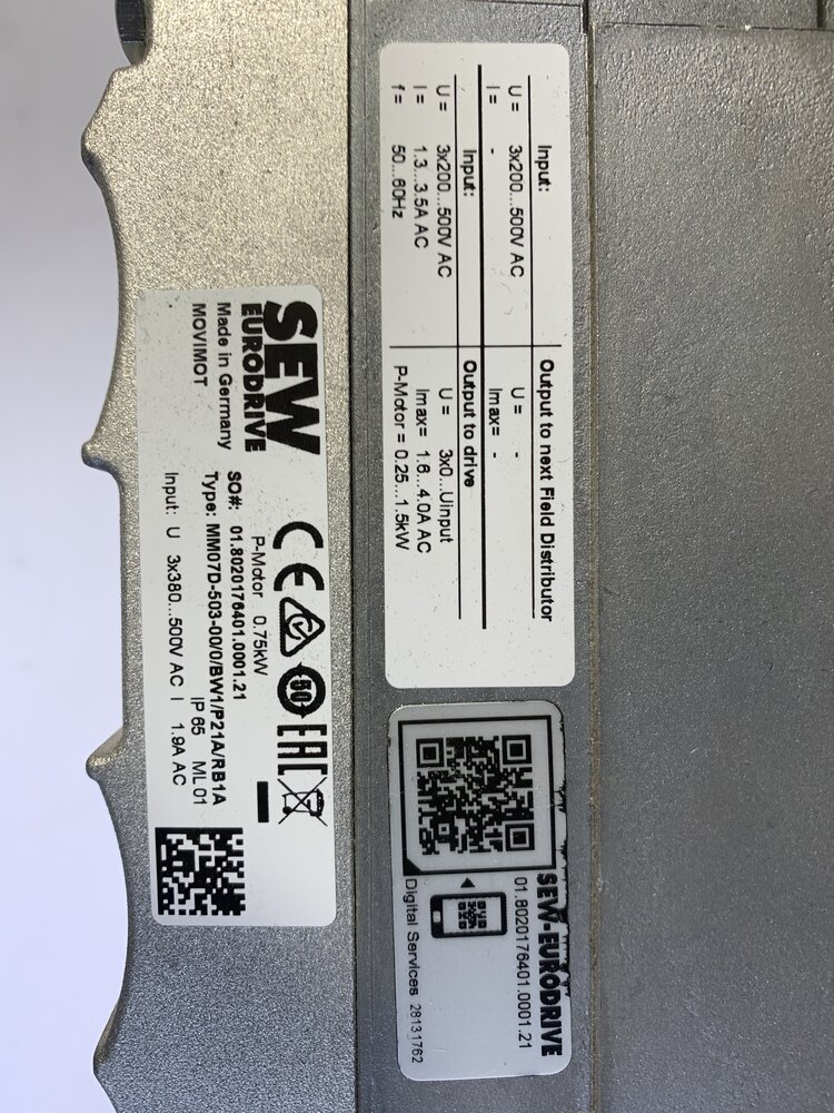 SEW MM07D-503-00/0/BW1/P21A/RB1A