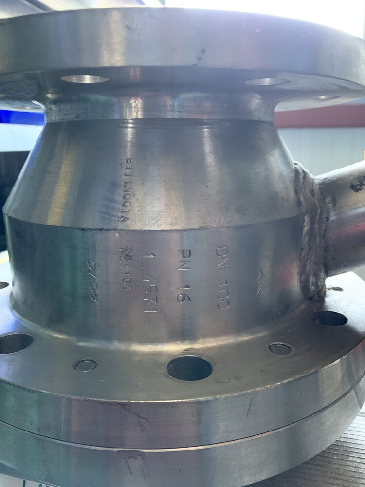 Ventil  DN100 PN16  1.4571
