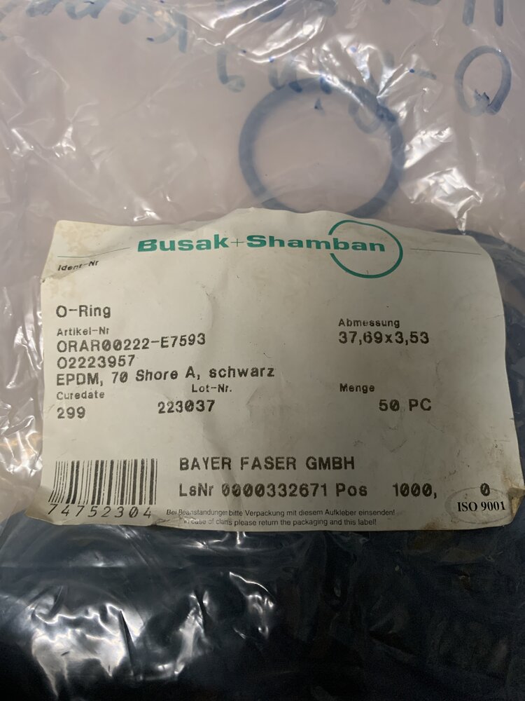 Busak+Shamban ORAR00222-E7593  EPDM,70 Shore A,