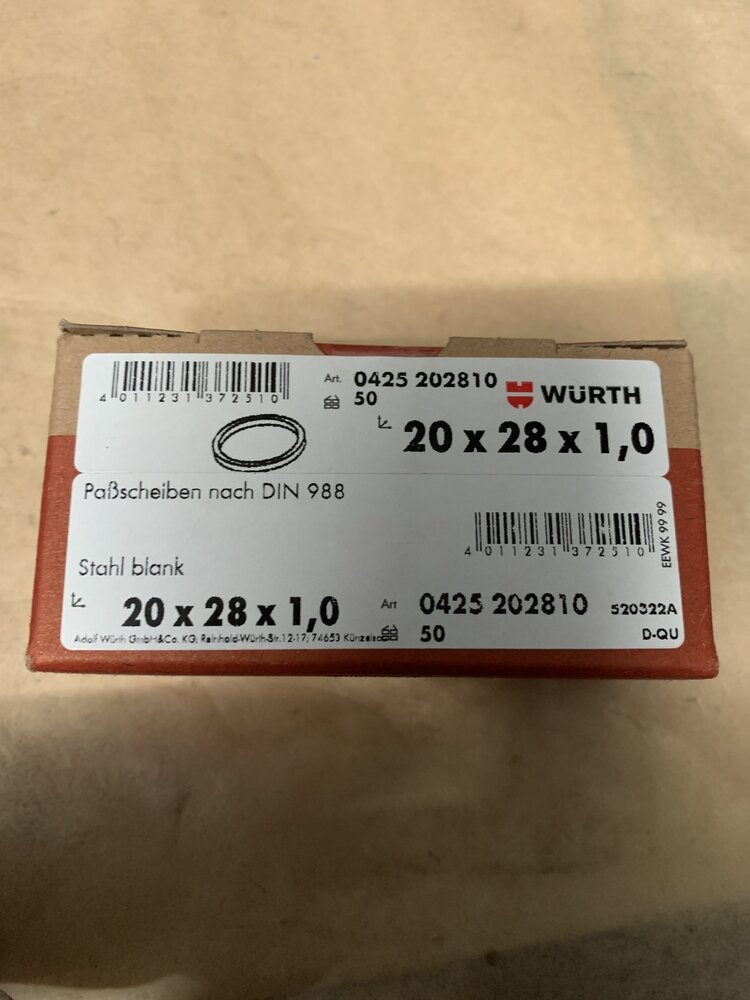 Würth 20x28x1,0. 0425202810
