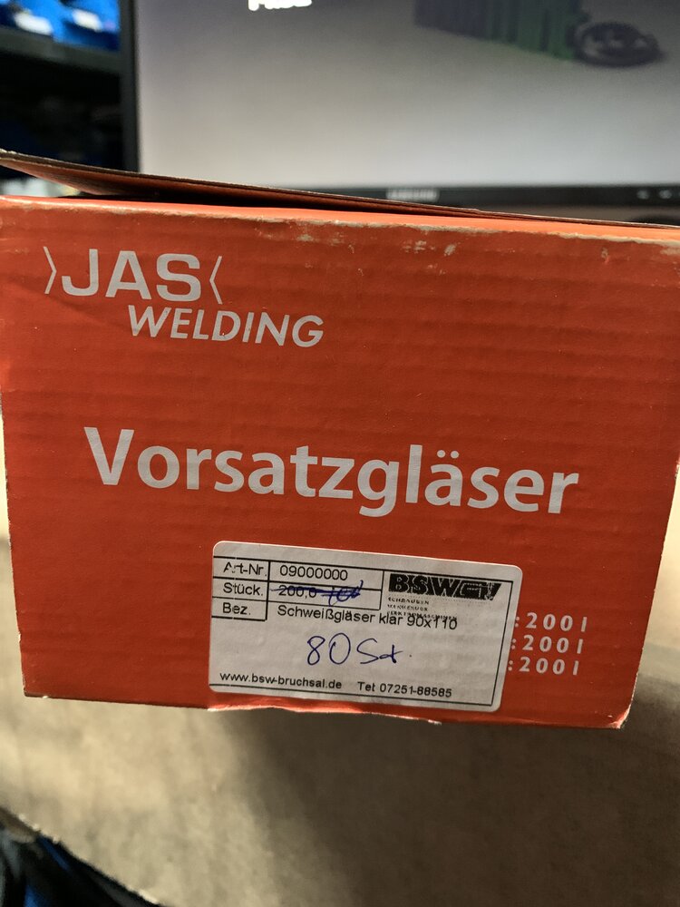 JAS Welding Schweißglaser klar 90x110