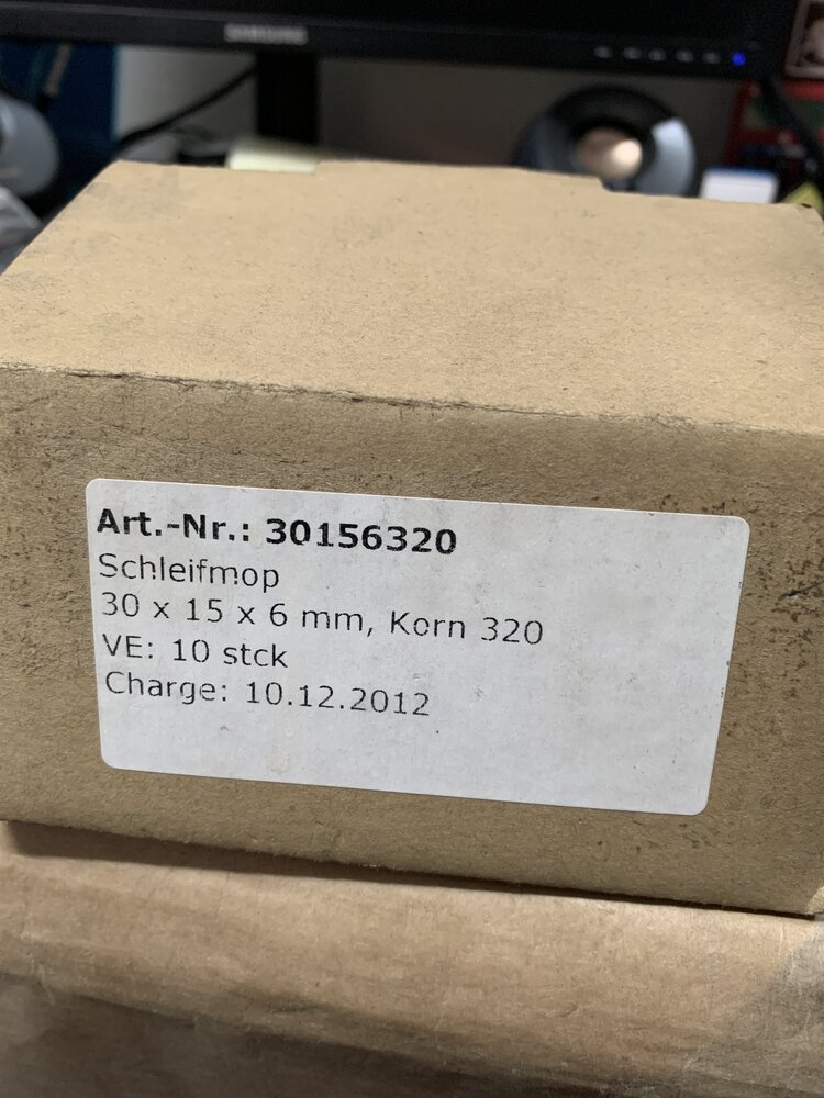 Schleifmop 30x15x6 mm,Korn 320 