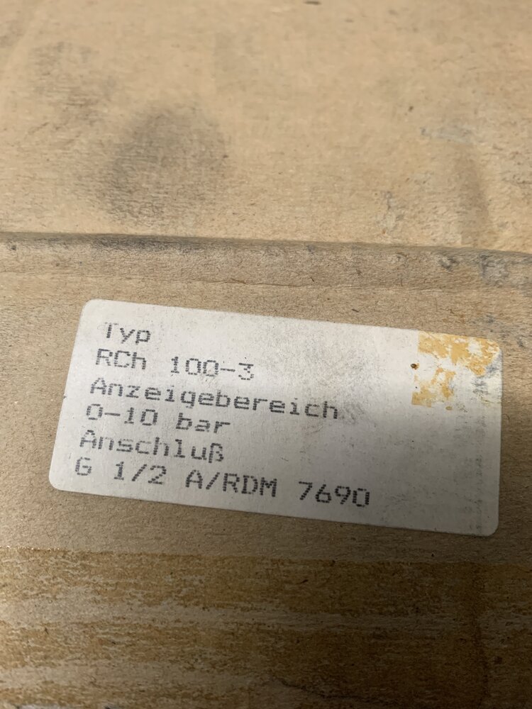 RDM 7690 Glyzerin RCh 100-3  0-10 bar  G1/2 A/RDM