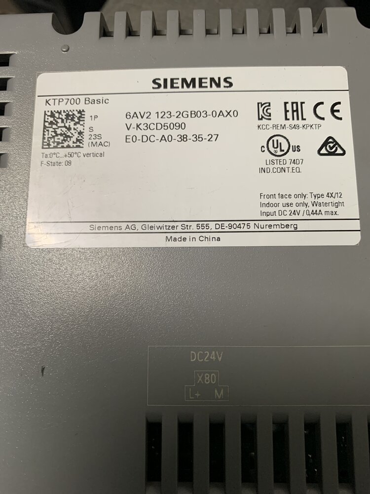 Siemens  KTP 700 Basic  6AV2 123-2GB03-0AX0