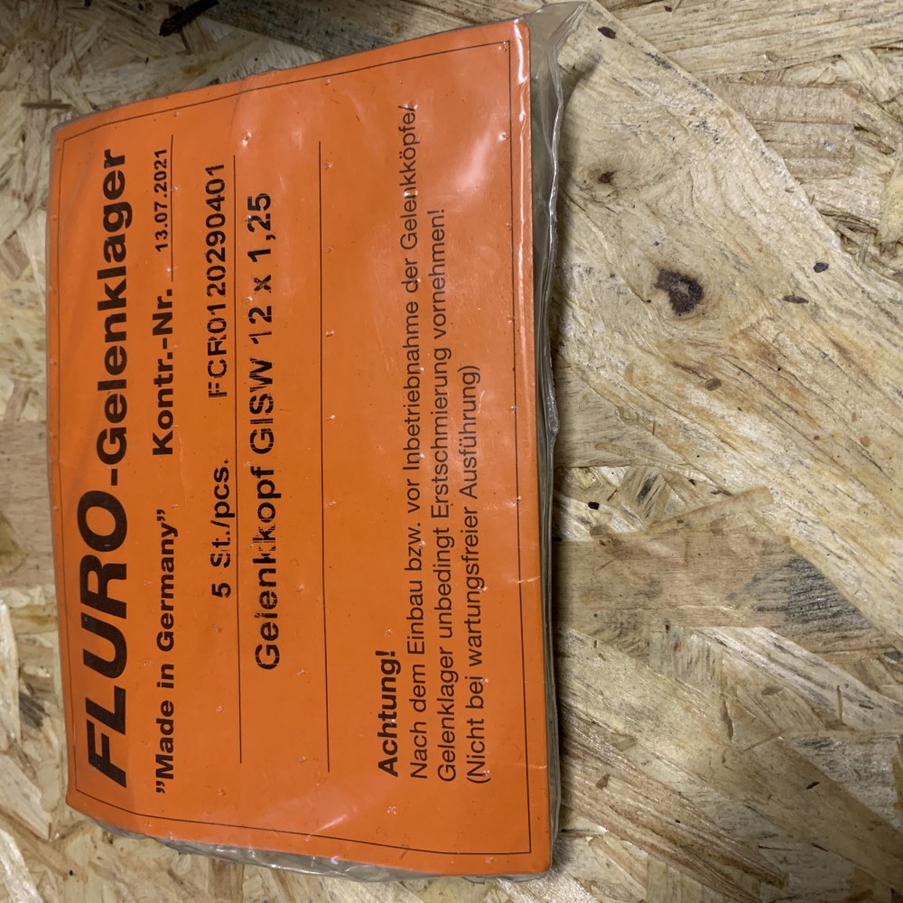 FLURO-Gelenklager GISW 12x1,25