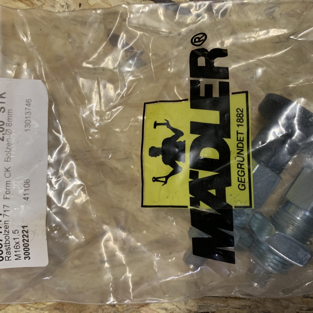 MÄDLER Rastbolzen 717. M16x1,5 8mm