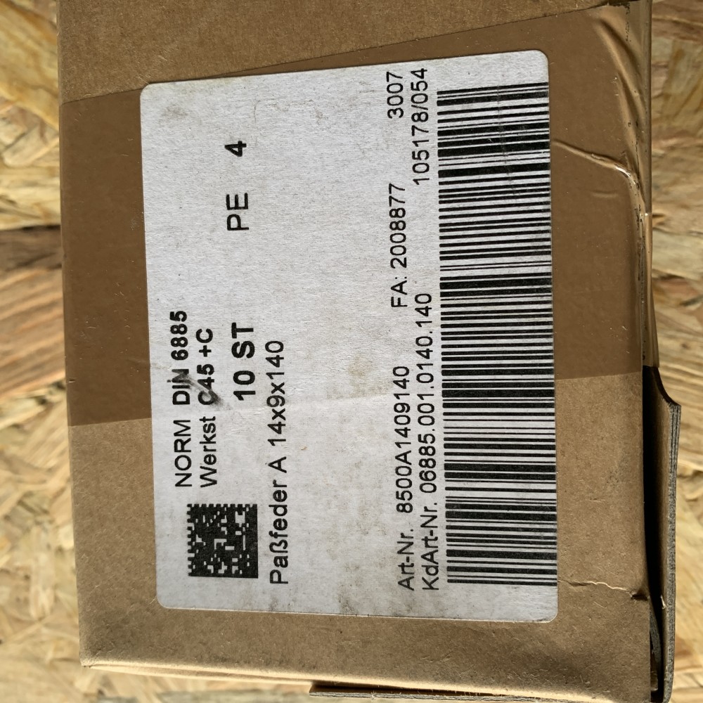 Paßfedern A 14x9x140