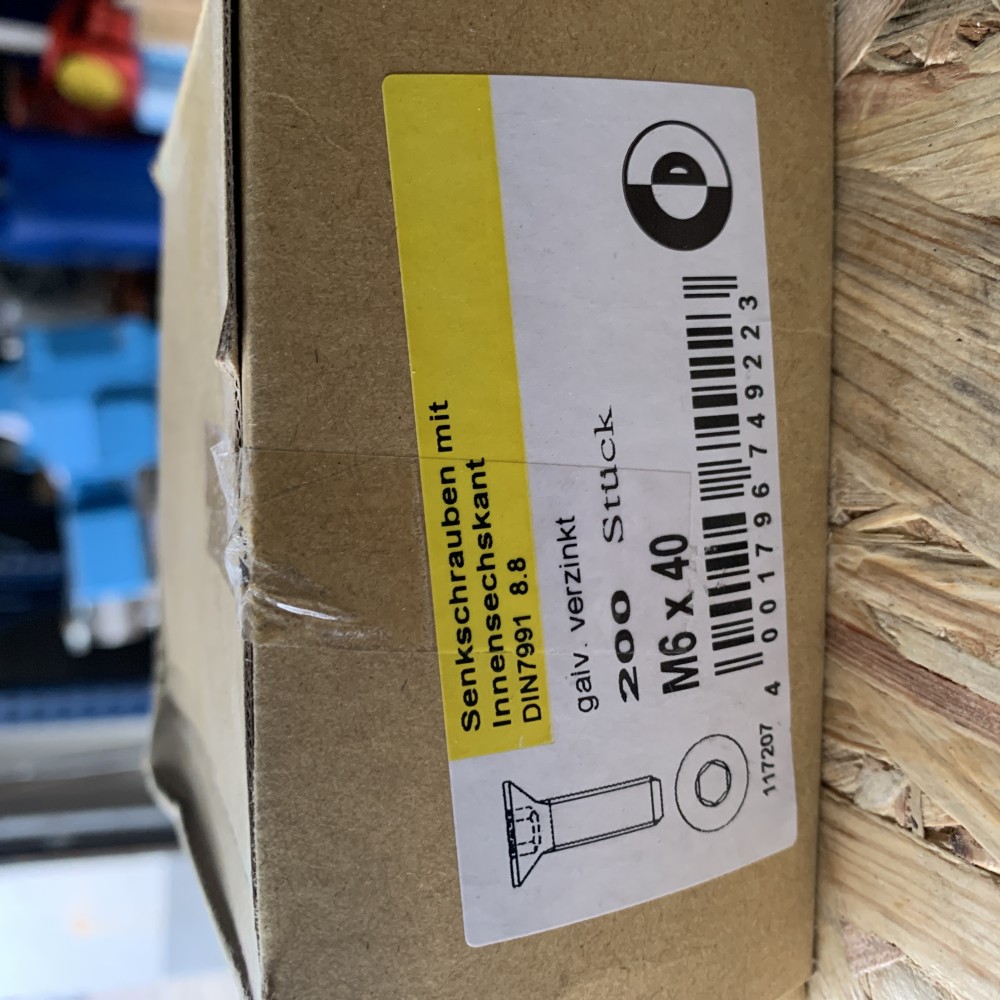 Senkschrauben M6x40