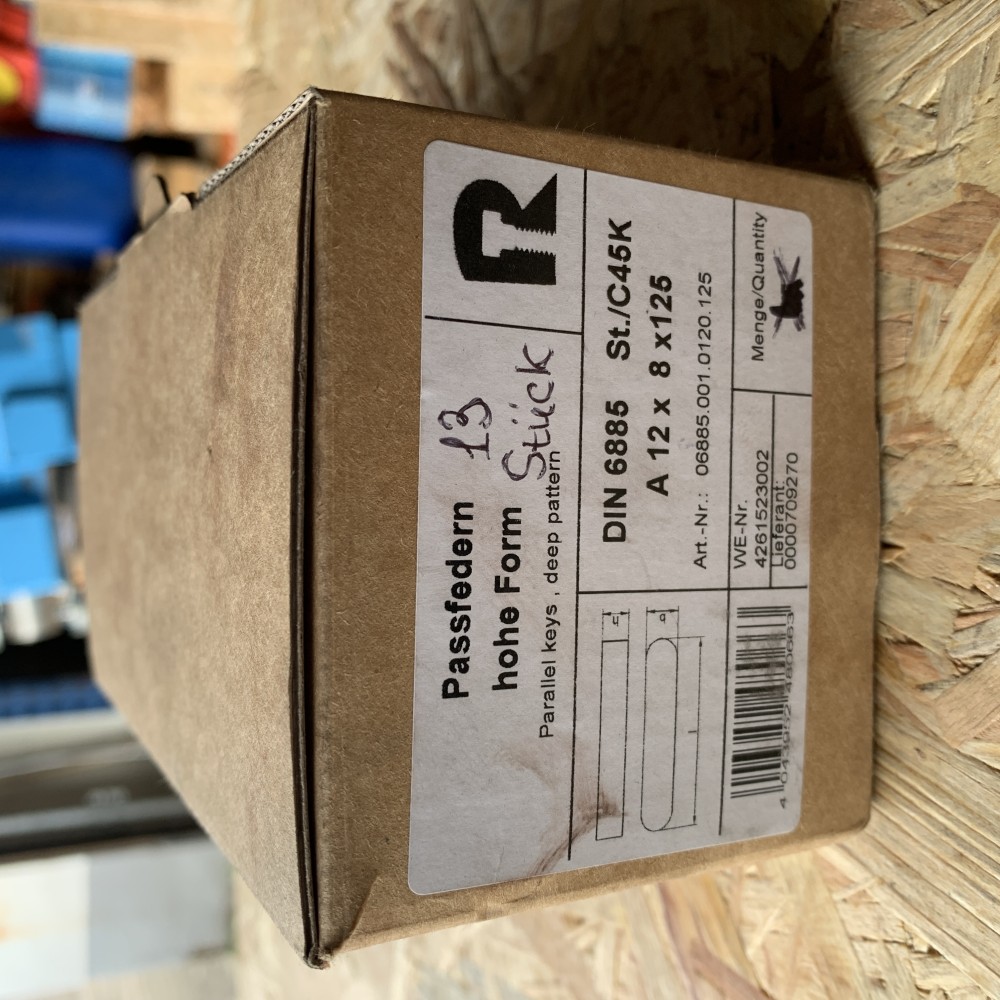 Passfedern A12x8x125