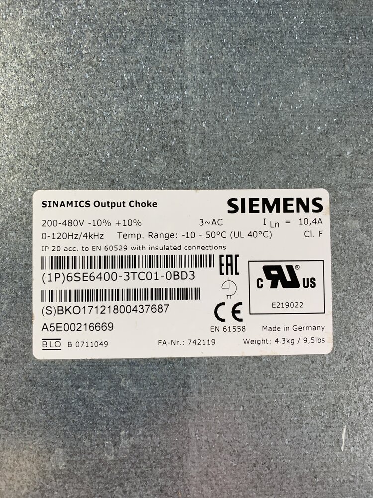 Siemens 6SE6400-3TC01-0BD3