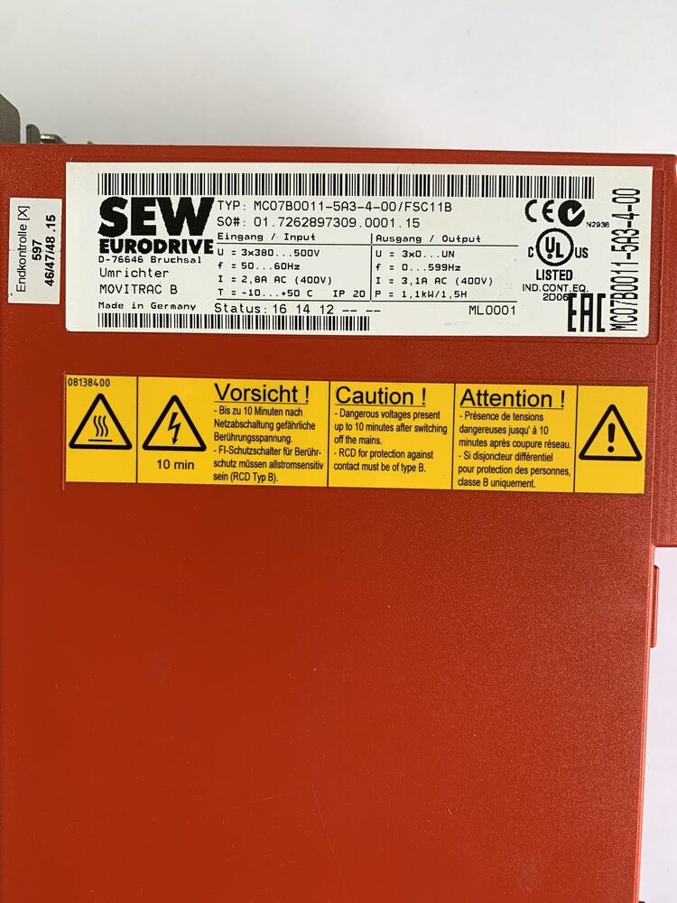 SEW MC07B0011-5A3-4-00/FSC11B