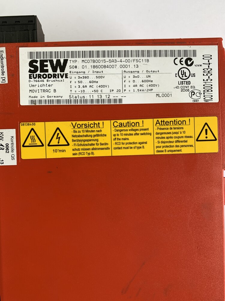 SEW MC07B0015-5A3-4-00/FSC11B