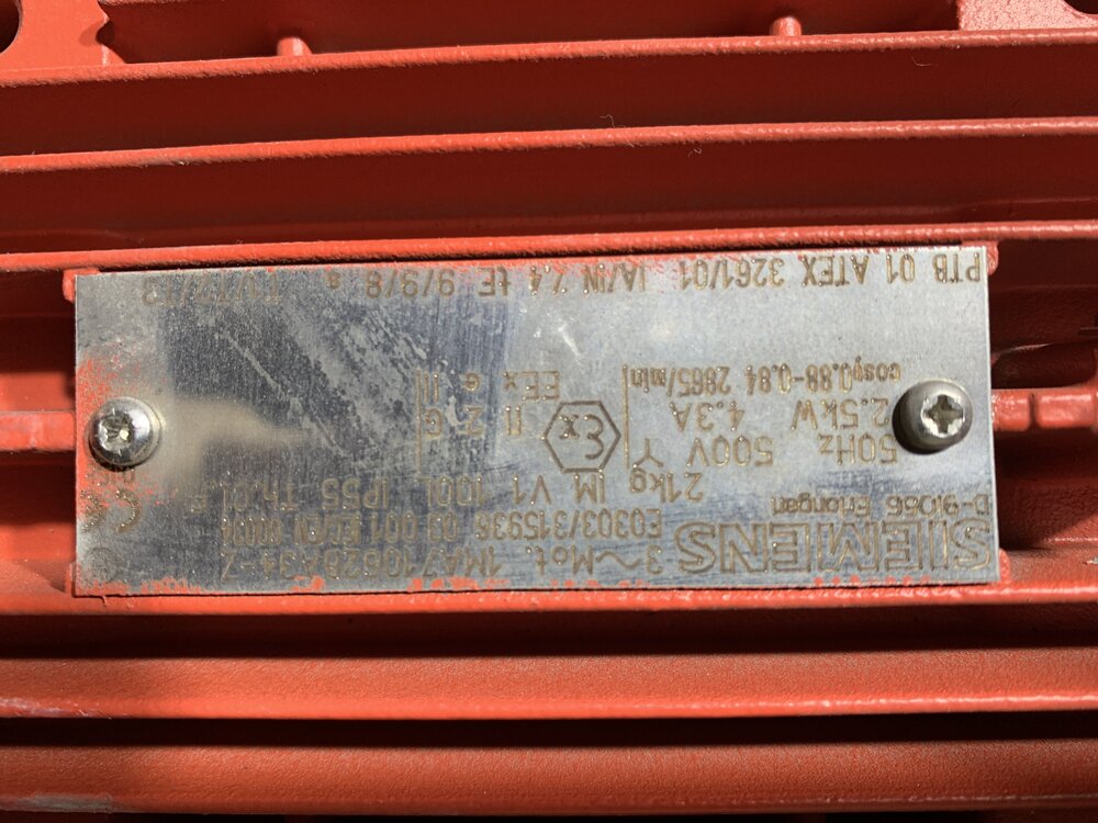 Siemens Motor: 1MA71062BA34-Z 