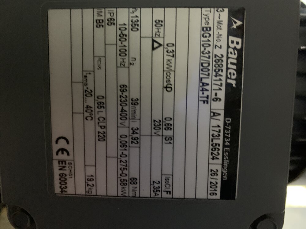 Bauer Motor: Bauer: BG10-37/D07LA4-TF; Pumpe: 1-036-3810