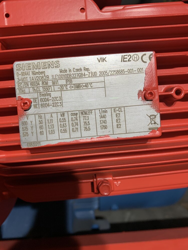 Siemens Motor: 1LE10010DB227GB-Z; Pumpe: KSB ETALINE  040-040-160 - Bild 2