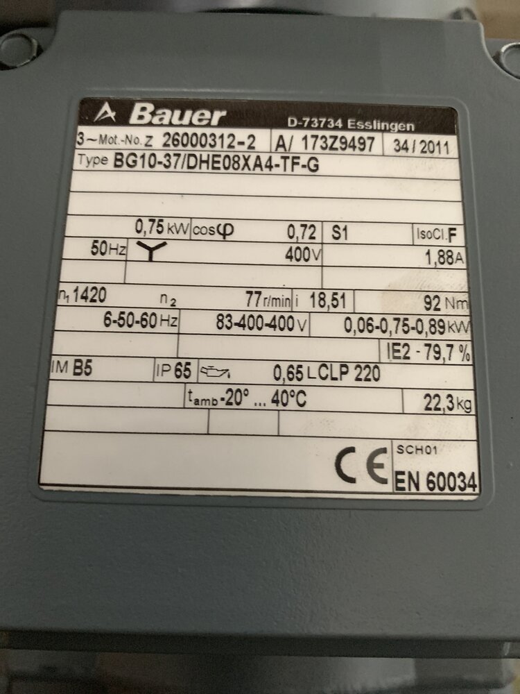 Bauer BG10-37/DHE08XA4-TF-G