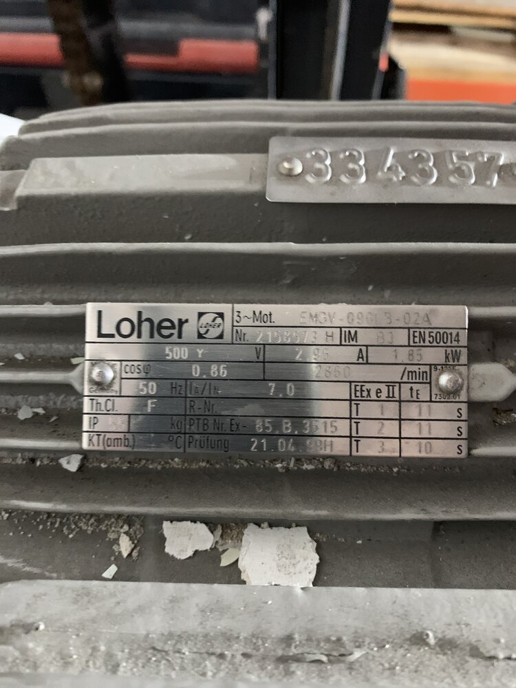 Loher_set Motor: Loher: EMGV -09OLB-02A;  Pumpe: Dickow Pumpen  D-8264, Typ: NMLh26/170
