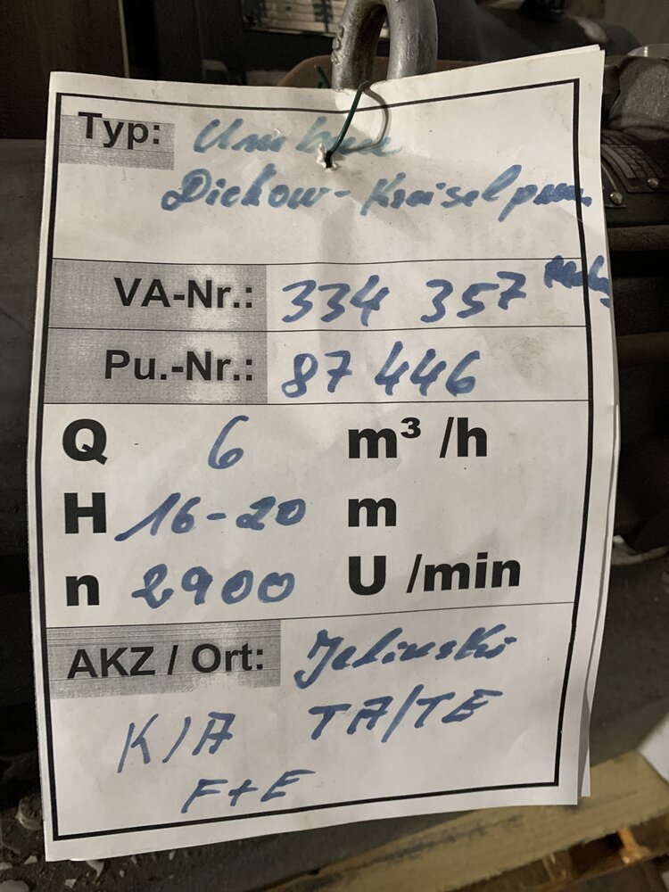 Loher_set Motor: Loher: EMGV -09OLB-02A;  Pumpe: Dickow Pumpen  D-8264, Typ: NMLh26/170 - Bild 3