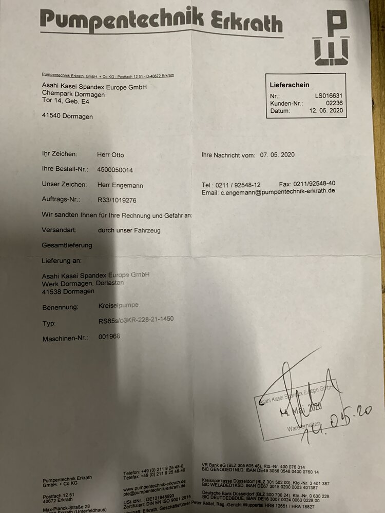 Pumpentechnik R S65S/03KR-228-21-1450