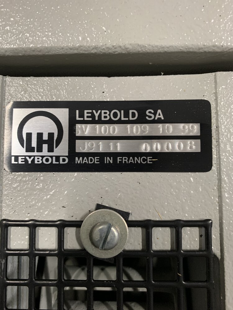 LEYBOLD Motor: FFD. WIEN: DPIN 100 LA/4 T;   Установка: SV 100 109 10 99